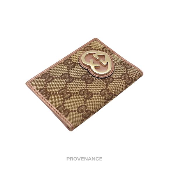 🔴 Gucci Heart Pocket Organizer Wallet - Metallic Blush - Picture 4 of 7
